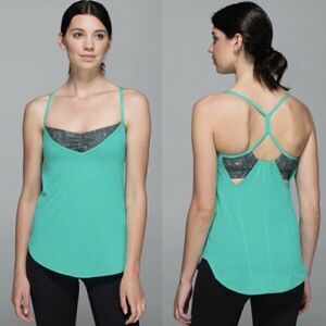Lululemon Roll Out Tank Bali Breeze Gator Green